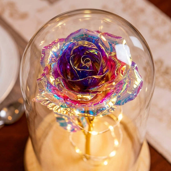 A rose that glows and lasts